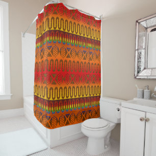 Geometrische Tribal Art Duschvorhang