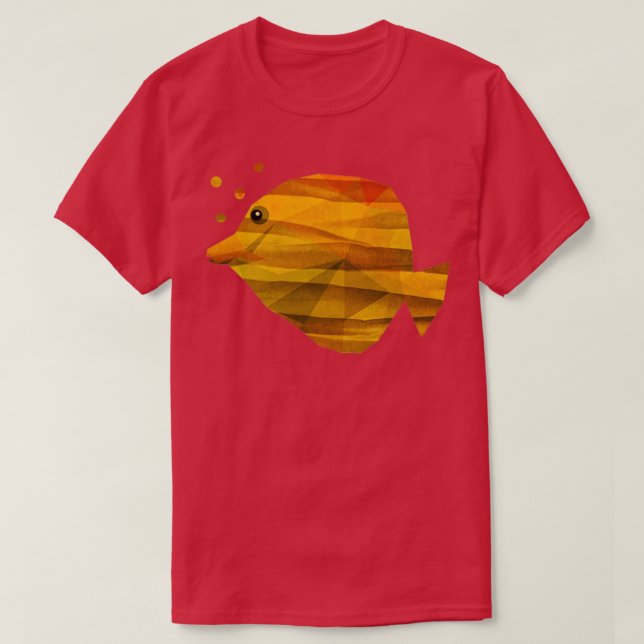 Geometrische tropische Fische T-Shirt (Design vorne)
