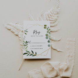 Geometrische tropische grüne Blätter Spanische UAW RSVP Karte