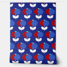 Geometrische Tulips rot und blau