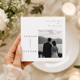 Geometrische Typografie Hochzeit Save The Date Kar