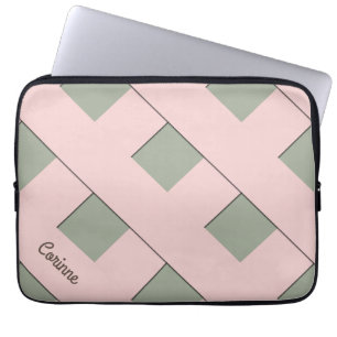 Geometrische Überfahrt-Pastellrosa-Linien mit Laptopschutzhülle