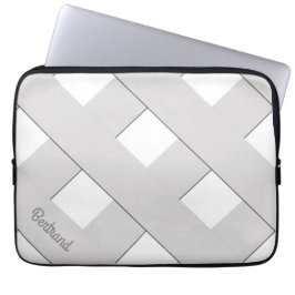 Geometrische Überfahrt-silberne Pastelllinien mit Laptopschutzhülle