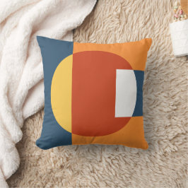 Geometrische überlappende Formen - Retro-Stil Kissen