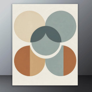 Geometrische überlappende Kreise moderne Wandkunst Poster