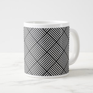 Geometrische überprüfte Beschaffenheit Jumbo-Tasse