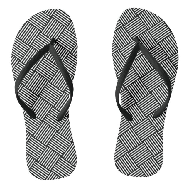 Geometrische überprüfte Textur Flip Flops (Fußbett)