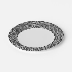 Geometrische überprüfte Textur Pappteller
