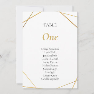 Geometrische Übersicht über die Tischnummer