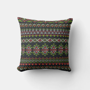 Geometrische Vintage-Elemente: nahtlose Muster-Sam Kissen
