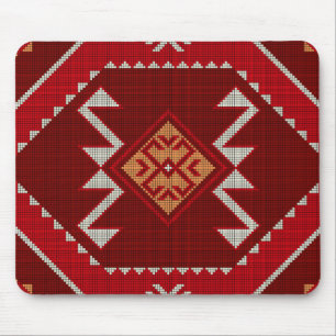Geometrische Vintage, farbenfrohe Mode Mousepad