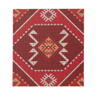 Geometrische Vintage, farbenfrohe Mode Notizblock