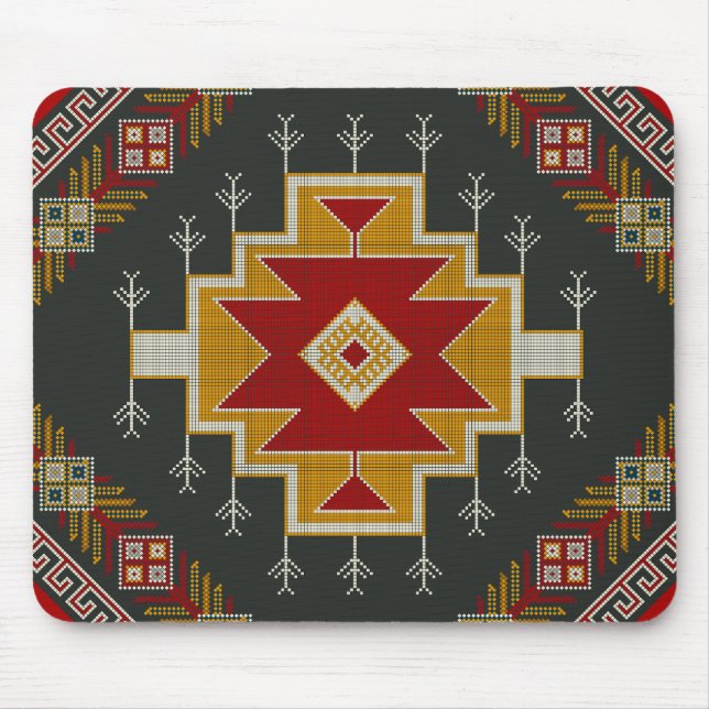 Geometrische Vintage klassische bunt-mode niedlich Mousepad (Vorne)