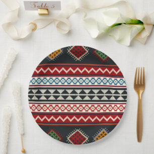 Geometrische Vintage klassische niedlich-trendy bu Pappteller