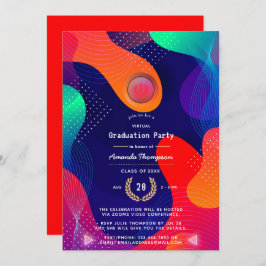 Geometrische virtuelle Graduierungspartei Einladung