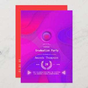 Geometrische virtuelle Graduierungspartei Einladung