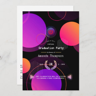 Geometrische virtuelle Graduierungspartei Einladung