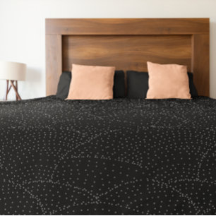 Geometrische Waage für Vintage MCM mit Schwarzweiß Fleecedecke