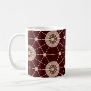 Geometrische warme Erdtöne Kaffeetasse