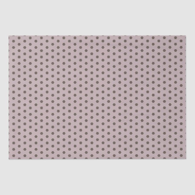 Geometrische, warme Neutronen Polka Dot Blume Seidenpapier (Vorderseite)