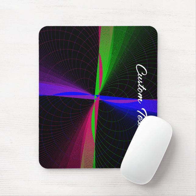 Geometrische Wave-Maus-Pad in vier Richtungen Mousepad (Mit Mouse)