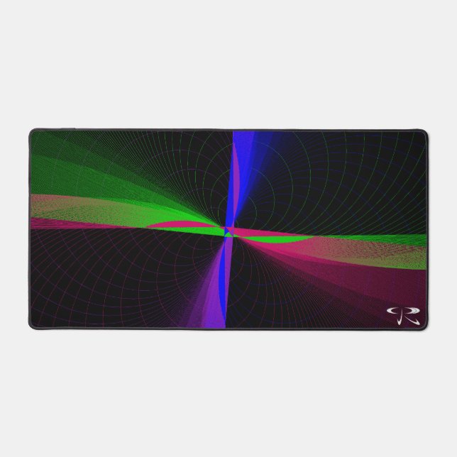 Geometrische Wave-Maus-Pad-Mat Schreibtischunterlage (Vorderseite)