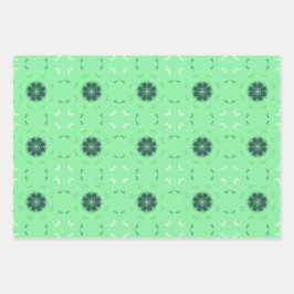 Geometrische Weihnachtsmuster Geschenkpapier Set