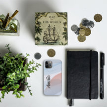 Geometrische Wellenpastellfarbe mit Namen