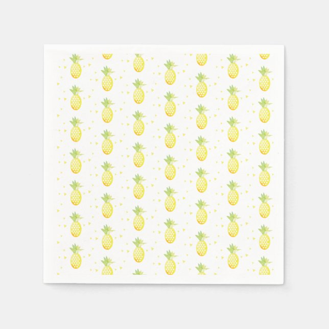 Geometrische Wiederholung der Wasserfarbe tropisch Serviette (Vorderseite)