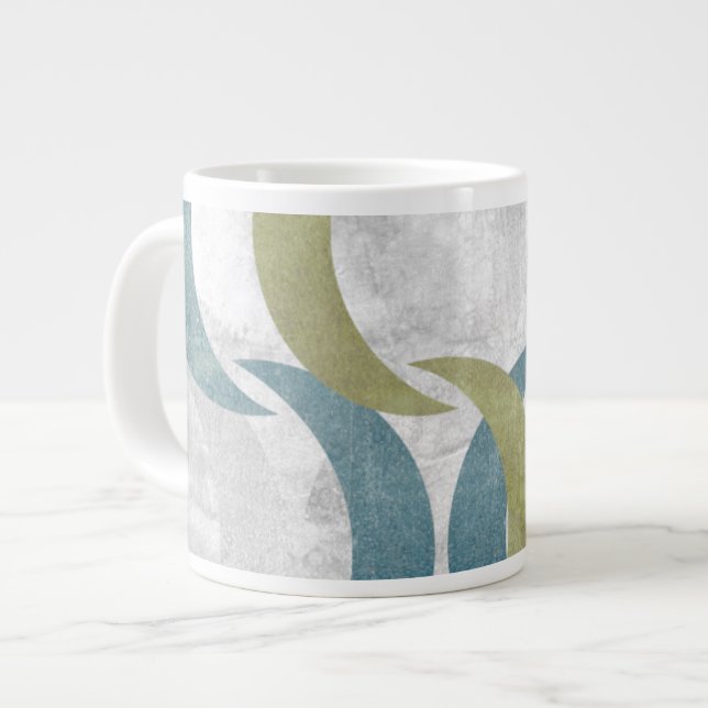Geometrische Wiederholung III Jumbo-Tasse (Vorderseite Links)