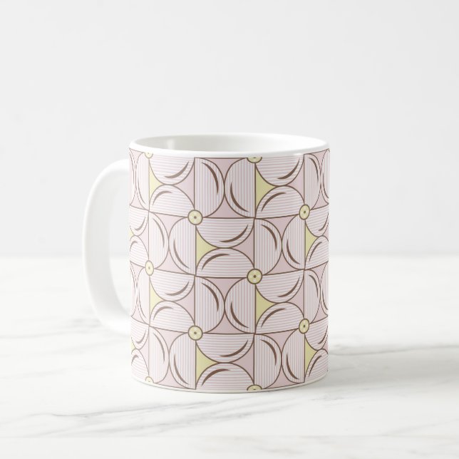 Geometrische Windmühle Kaffeetasse (Vorderseite Links)