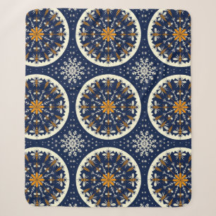 Geometrische Winterbiene-Schneeflocke Sherpadecke
