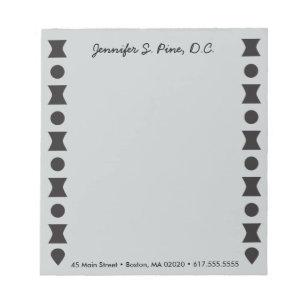 Geometrische Wirbelsäule Personalisierter Notizblo Notizblock