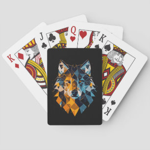geometrische Wolfenkarten Spielkarten