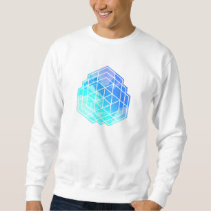 Geometrische Wolken Sweatshirt