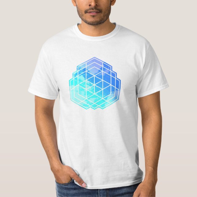 Geometrische Wolken T-Shirt (Vorderseite)