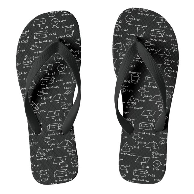 Geometrische Zahlen und Mathe-Gleichungen Flip Flops (Fußbett)