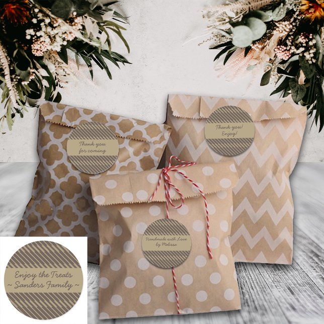 Geometrische Zeilen - Labels für benutzerdefiniert Runder Aufkleber (Von Creator hochgeladen)