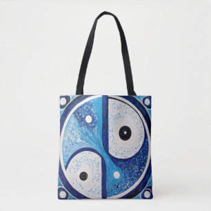 Geometrische Zuverlässigkeit: Blau & Weiß Yin Yang