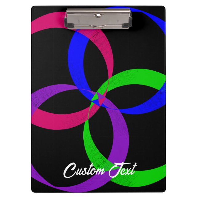 Geometrische Zwischenablage für mehrere Farben Klemmbrett (Vorderseite)