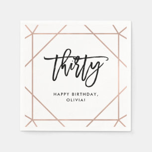 Geometrischer 30. Geburtstag des Serviette