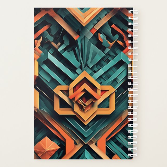 Geometrischer 3D-Papierplaner Planer (Rückseite)
