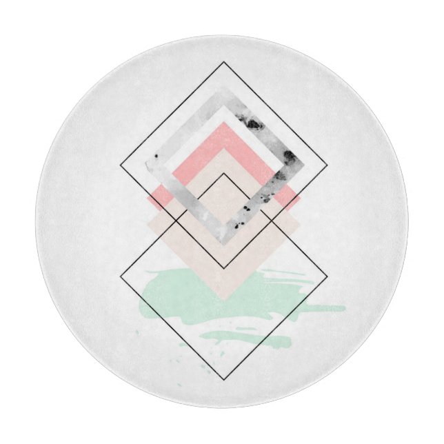 Geometrischer abstrakter Entwurf Schneidebrett (Vorderseite)