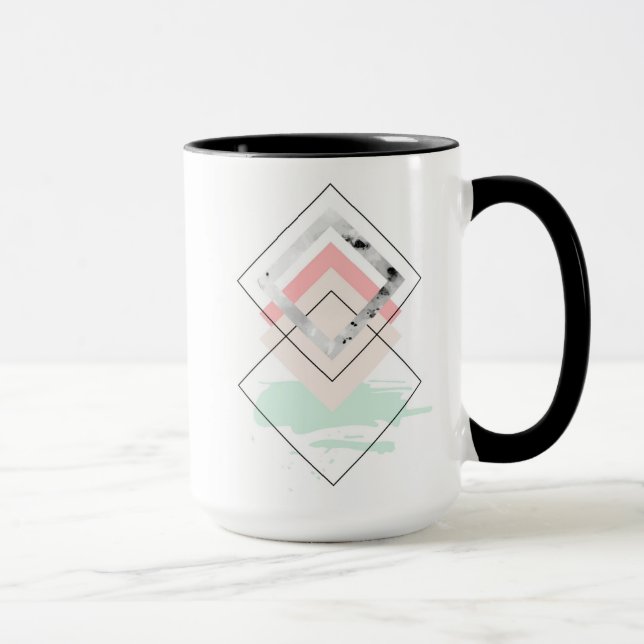 Geometrischer abstrakter Entwurf Tasse (Rechts)