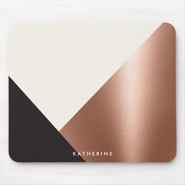 Geometrischer Abstrakter Farbblock Mousepad (Vorne)