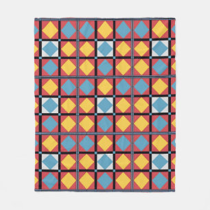 🎨 Geometrischer abstrakter gemütlicher Heimstil K Fleecedecke