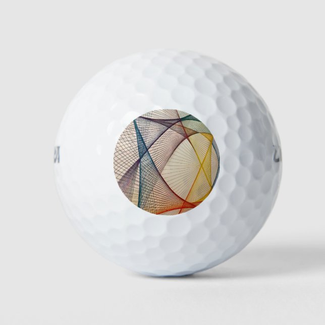 Geometrischer Abstrakter Golfball (Vorderseite)