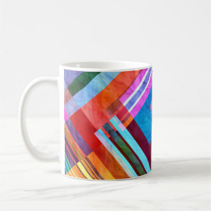 Geometrischer abstrakter, grafischer Hintergrund. Kaffeetasse