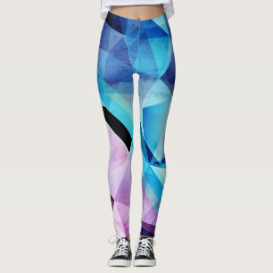 Geometrischer Abstrakter Hintergrund Leggings