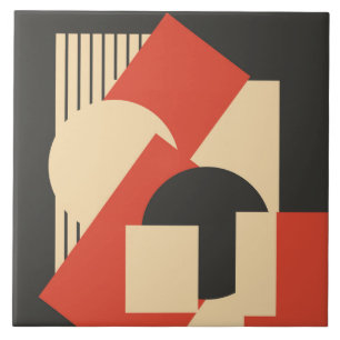 Geometrischer abstrakter Kunst-Deko Brei-oben Fliese